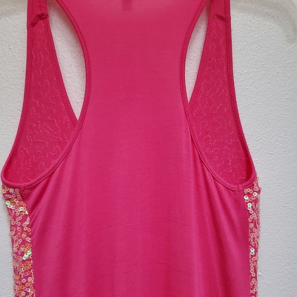 Charlotte Russe Iridescent Fuchsia Sequin Tank Top - Picture 7 of 11